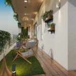 Krishnas Arena Flat - Balcony Green Area