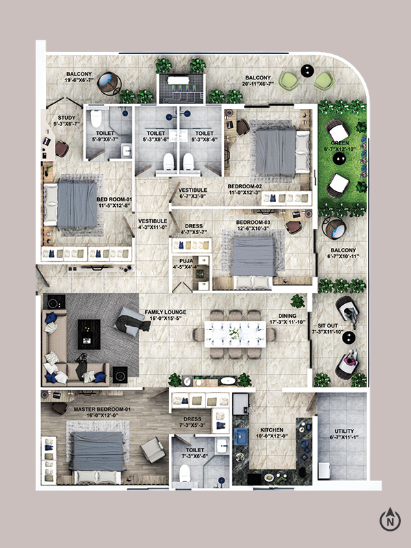 Krishnas Arena Floor Plan