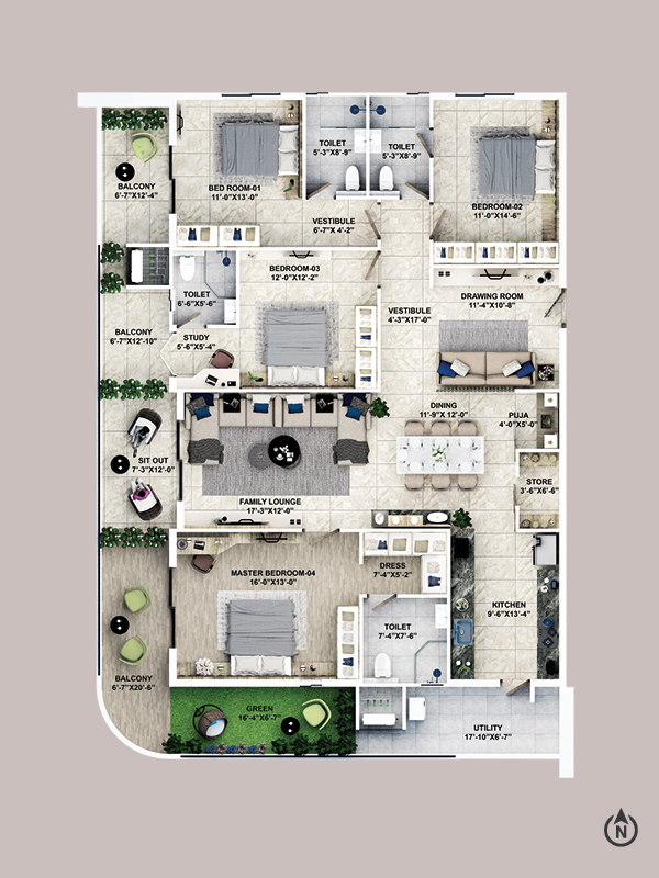 Krishnas Arena Floor Plan